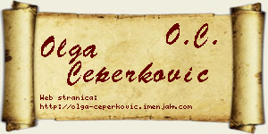 Olga Čeperković vizit kartica
